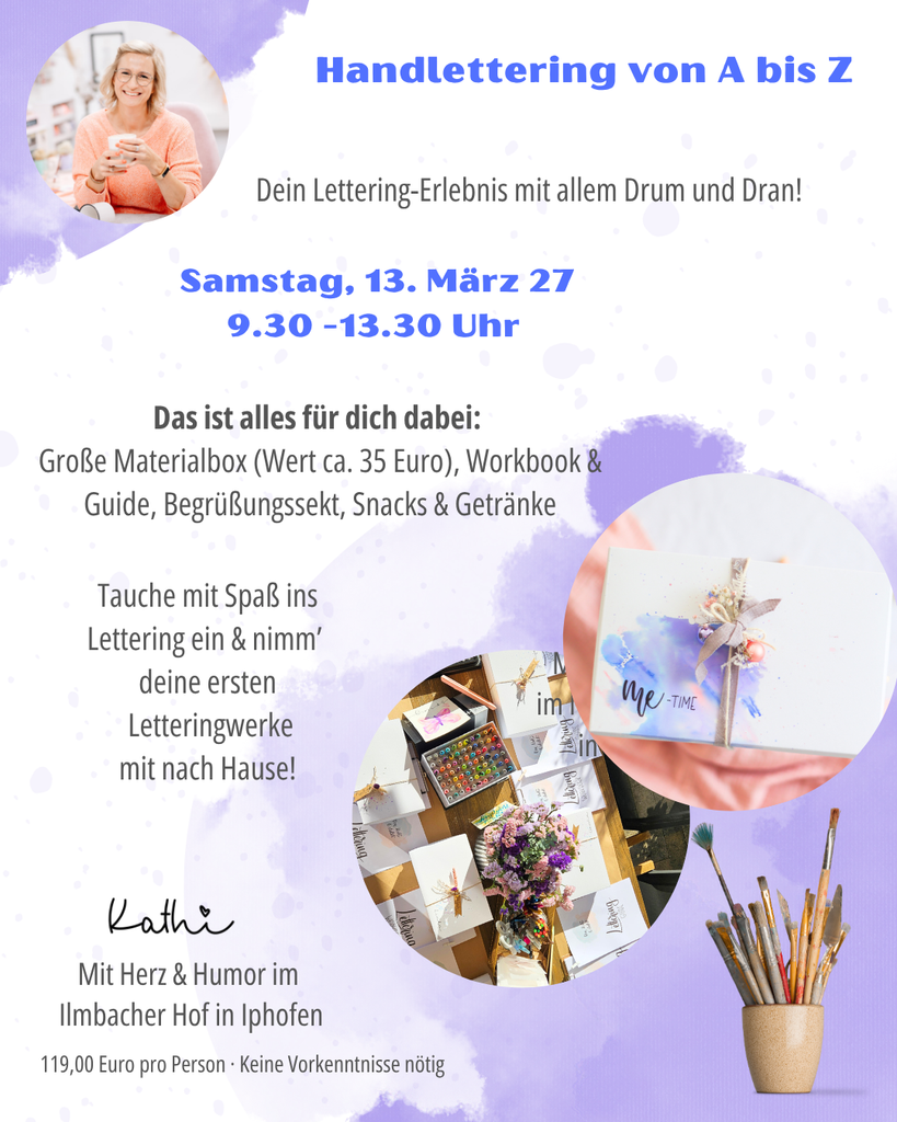 Komplettpaket Handlettering lernen Workshop